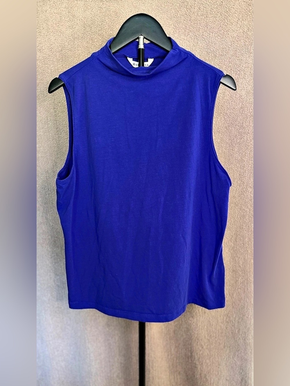 Athleta Large Cobalt Blue Sleeveless Mock Neck Tank Top